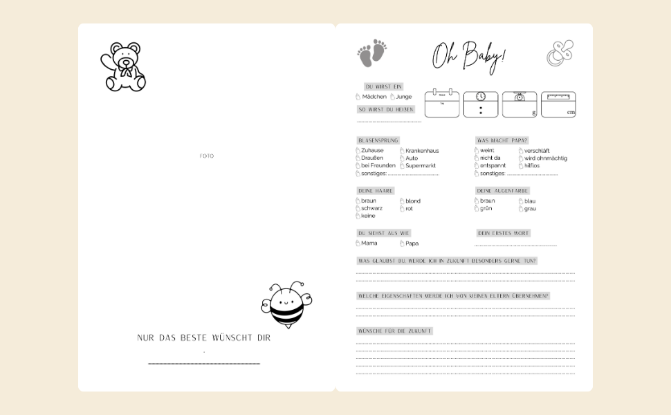 Vorfreude aufs Baby - Gästebuch für die Babyparty – Bild 2
